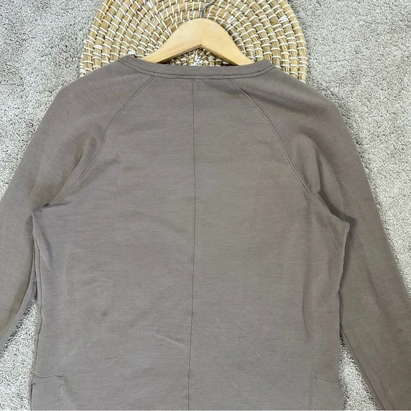 Athleta Women’s Coaster Luxe Recover Sweatshirt Ultra-Soft in Mortar Mushroom XS - Picture 5 of 16